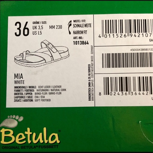 BIRKENSTOCK Mia Slide Sandals WHITE SIZE 36 - Picture 7 of 7